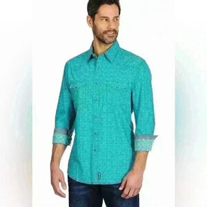 Wranglers pearlsnap button up men’s western shirt sz Large Tall. NWOT  cowboy
